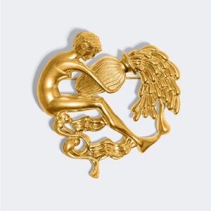 Schiaparelli Style Zodiac Brooch - Aquarius